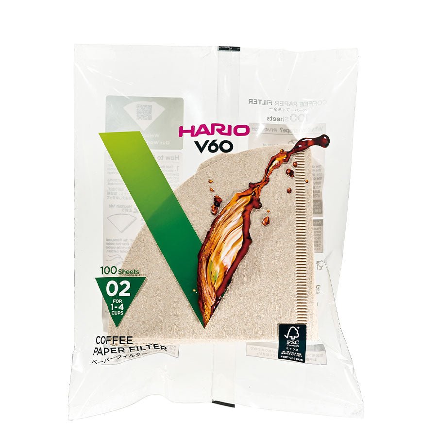 Filtro de papel café marrón. 100 uds · Hario V60 - 02 Misarashi - dafrnt.com