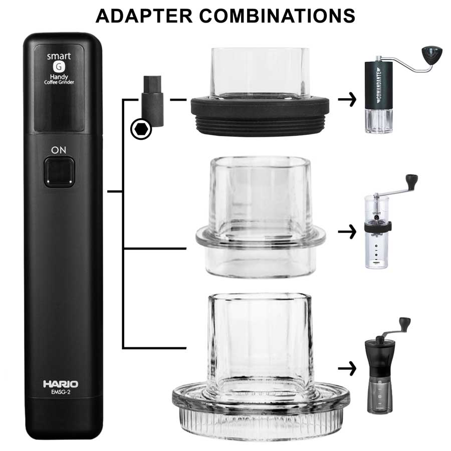 Hario Mobile Mill Stick con Adaptador Comandante - dafrnt.com
